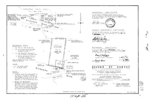 Click to see Record of Survey Book 9, pg. 25 (1983) of Nevada County Recorders Survey Maps Book 9