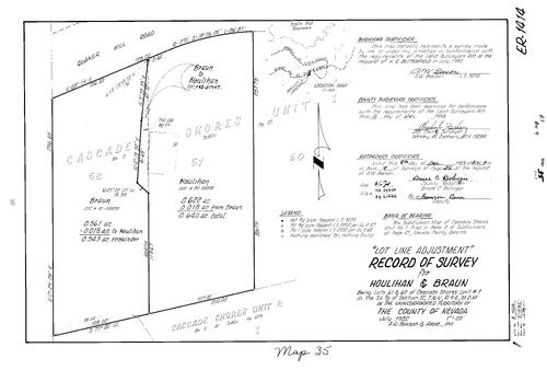 Click to see Record of Survey Book 9, pg. 35 (1983) of Nevada County Recorders Survey Maps Book 9
