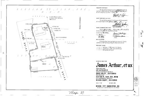 Click to see Record of Survey Book 9, pg. 37 (1983) of Nevada County Recorders Survey Maps Book 9
