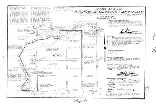 Click to see Record of Survey Book 9, pg. 51 (1984) of Nevada County Recorders Survey Maps Book 9