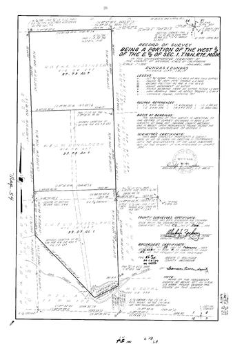 Click to see Record of Survey Book 9, pg. 54 (1984) of Nevada County Recorders Survey Maps Book 9