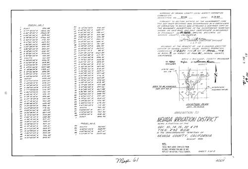 Click to see Record of Survey Book 9, pg. 61 (1984) of Nevada County Recorders Survey Maps Book 9