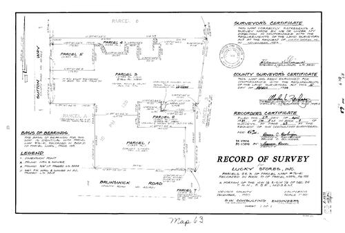 Click to see Record of Survey Book 9, pg. 63 (1984) of Nevada County Recorders Survey Maps Book 9
