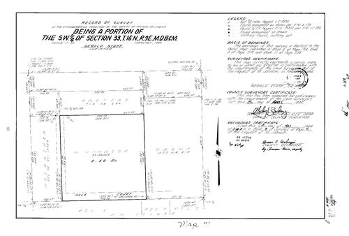 Click to see Record of Survey Book 9, pg. 71 (1984) of Nevada County Recorders Survey Maps Book 9