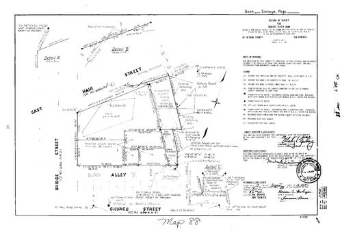 Click to see Record of Survey Book 9, pg. 88 (1984) of Nevada County Recorders Survey Maps Book 9
