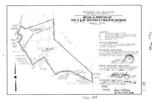Click to see Record of Survey Book 9, pg. 100 (1984) of Nevada County Recorders Survey Maps Book 9