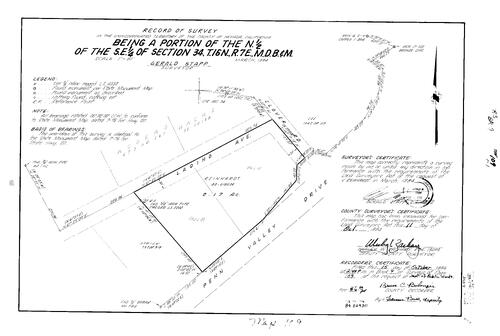 Click to see Record of Survey Book 9, pg. 109 (1984) of Nevada County Recorders Survey Maps Book 9