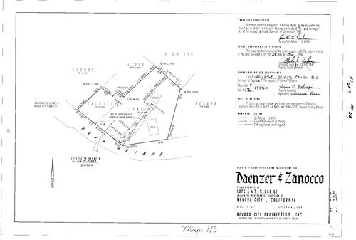 Click to see Record of Survey Book 9, pg. 113 (1984) of Nevada County Recorders Survey Maps Book 9