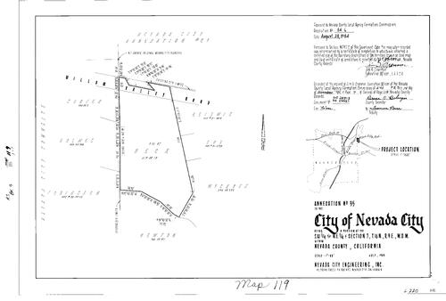 Click to see Record of Survey Book 9, pg. 119 (1984) of Nevada County Recorders Survey Maps Book 9