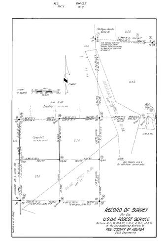 Click to see Record of Survey Book 9, pg. 125 (1985) of Nevada County Recorders Survey Maps Book 9