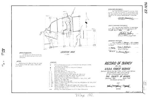 Click to see Record of Survey Book 9, pg. 132 (1985) of Nevada County Recorders Survey Maps Book 9