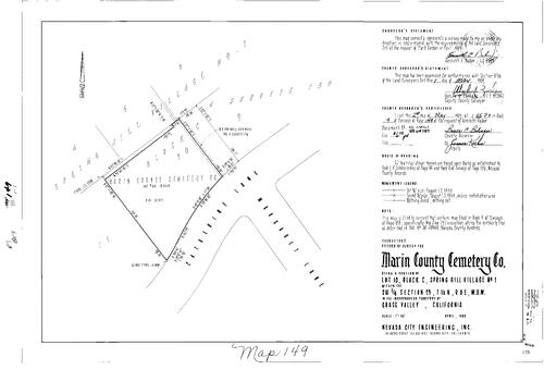 Click to see Record of Survey Book 9, pg. 149 (1985) of Nevada County Recorders Survey Maps Book 9