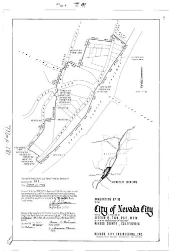 Click to see Record of Survey Book 9, pg. 181 (1985) of Nevada County Recorders Survey Maps Book 9