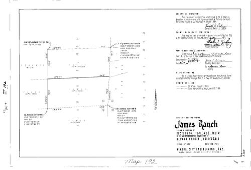 Click to see Record of Survey Book 9, pg. 192 (1985) of Nevada County Recorders Survey Maps Book 9