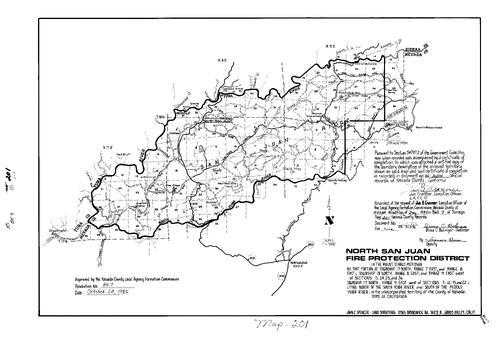 Click to see Record of Survey Book 9, pg. 201 (1985) of Nevada County Recorders Survey Maps Book 9