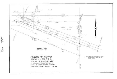 Click to see Record of Survey Book 9, pg. 241 (1986) of Nevada County Recorders Survey Maps Book 9