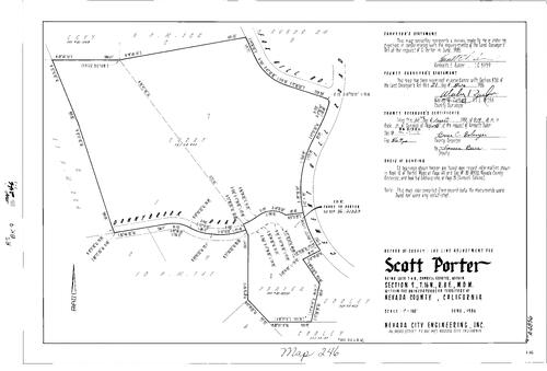 Click to see Record of Survey Book 9, pg. 246 (1986) of Nevada County Recorders Survey Maps Book 9