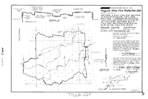 Click to see Record of Survey Book 9, pg. 264 (1986) of Nevada County Recorders Survey Maps Book 9