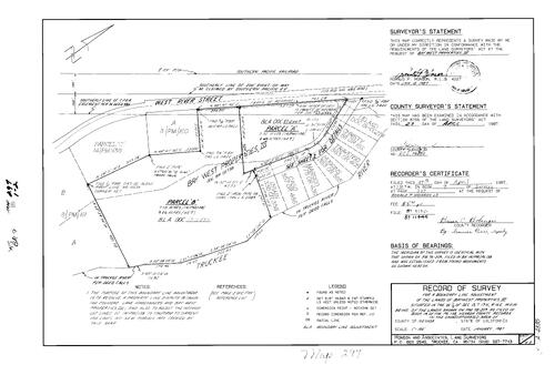 Click to see Record of Survey Book 9, pg. 297 (1987) of Nevada County Recorders Survey Maps Book 9