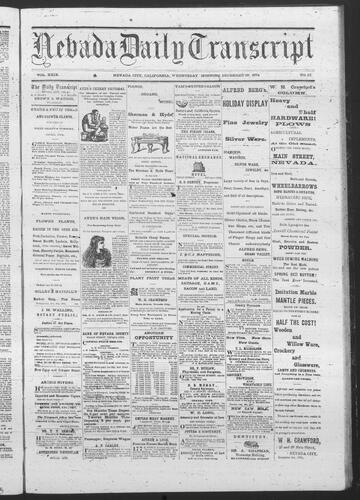 December 30, 1874