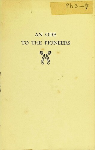 An Ode to the Pioneers (PH 3-7)(1951)