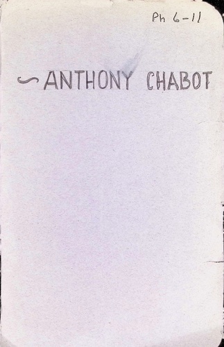 Anthony Chabot (PH 6-11)(1931)