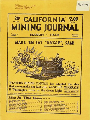 California Mining Journal (PH 16-13)(March 1943)