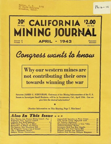 California Mining Journal (PH 16-14)(April 1943)