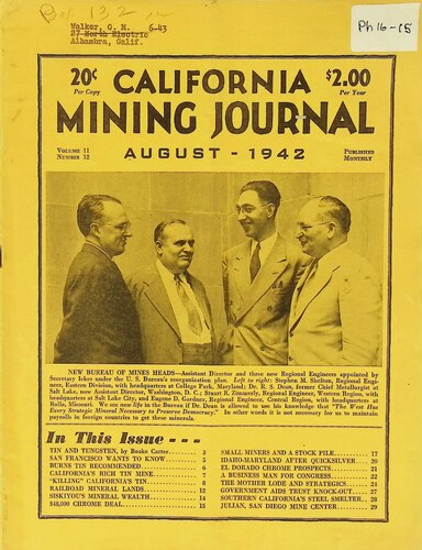 California Mining Journal (PH 16-15)(August 1942)