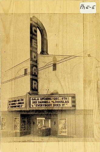 Cedar Theatre Opening Gala Program (PH 5-5)(1949)