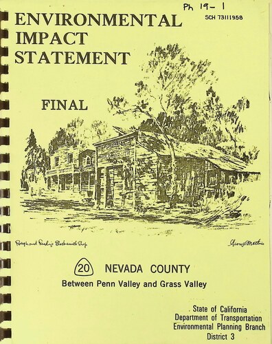 Click to view Environmental Impact Statement Final - Highway 20 Between Penn Valley and Grass Valley (PH 19-1)(1975) Environmental Impact Statement Final - Highway 20 Between Penn Valley and Grass Valley (PH 19-1)(1975)