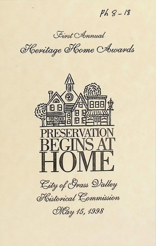 First Annual Heritage Home Awards (PH 8-18)(05-15-1998)