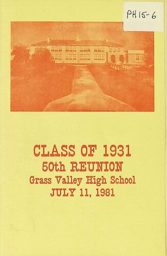 Grass Valley High School Class of 1931 50th Reunion (PH 15-6)(07-11-1981)
