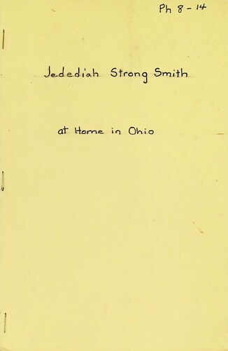 Jedediah Strong Smith at Home in Ohio (PH 8-14)(undated)