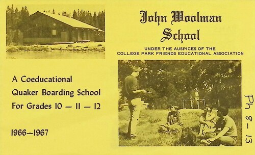 John Woolman School Mailer (PH 8-13)(1966)