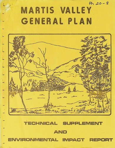 Martis Valley General Plan - Technical Supplement and Environmental Impact Report (PH 20-8)(August 1974)