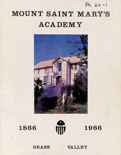 Click to view Mount Saint Mary\'s Academy 1866-1966 (PH 20-1)(1966) Mount Saint Mary\'s Academy 1866-1966 (PH 20-1)(1966)