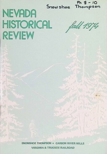 Nevada Historical Review (PH 8-10)(1974)