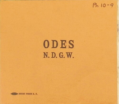 Odes Native Daughters of the Golden West (PH 10-9)(1922)