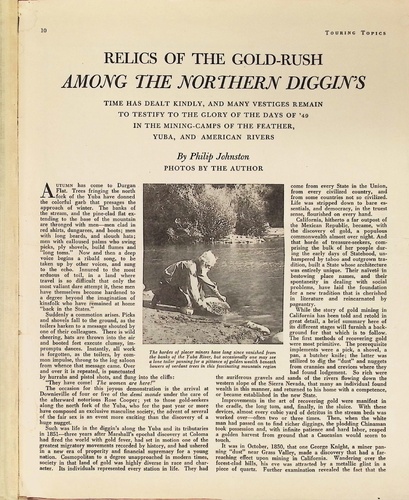 Relics of the Gold Rush Among the Northern Mines (PH 16-3)(1932)