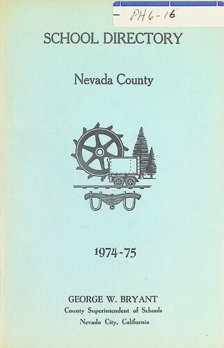 School Directory - Nevada County (PH 6-16)(1975)