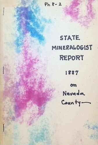 State Mineralogist Report on Nevada County (PH 8-2)(1887)