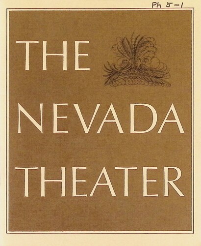 Click to view The Nevada Theater (PH 5-1)(1960s) The Nevada Theater (PH 5-1)(1960s)