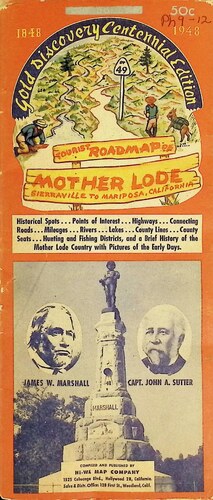 Tourist Roadmap of Motherlode - Sierraville to Mariposa, California (PH 9-12)(1948)
