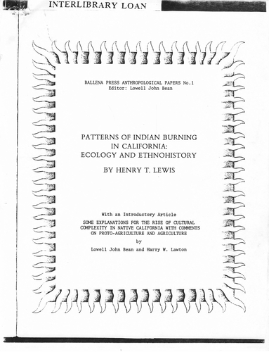 Click to view Patterns of Indian Burning in California Patterns of Indian Burning in California