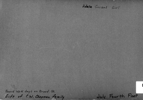 Back of Photo Back of Photo