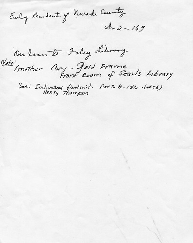 Click to see DR 2-169-BACK of Miscellaneous Drawer Photos (DR 2)