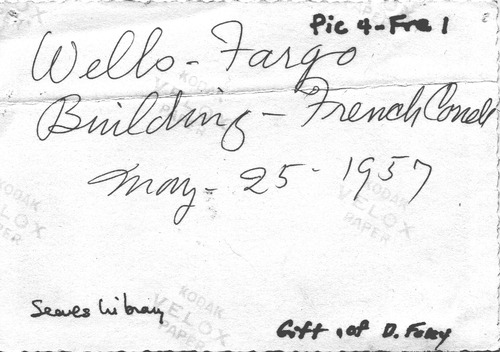 Back of Photo Back of Photo
