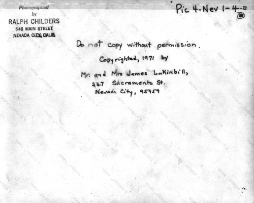Click to see PIC 4-NEV1 4A&B-BACK of Nevada City (PIC 4-NEV)