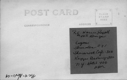 Back of Photo Back of Photo